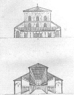 elevation section quondam peter pietro vaticano san roman helena