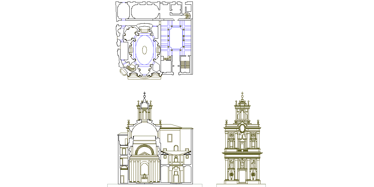 San Carlo Alle Quattro Fontane Section